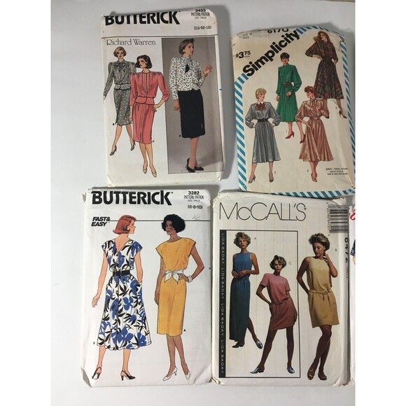 Sewing Patterns Mixed 6 Lot Women's Dresses Size 6,8, 10,12,14,16 Uncut A12 - Picture 2 of 5